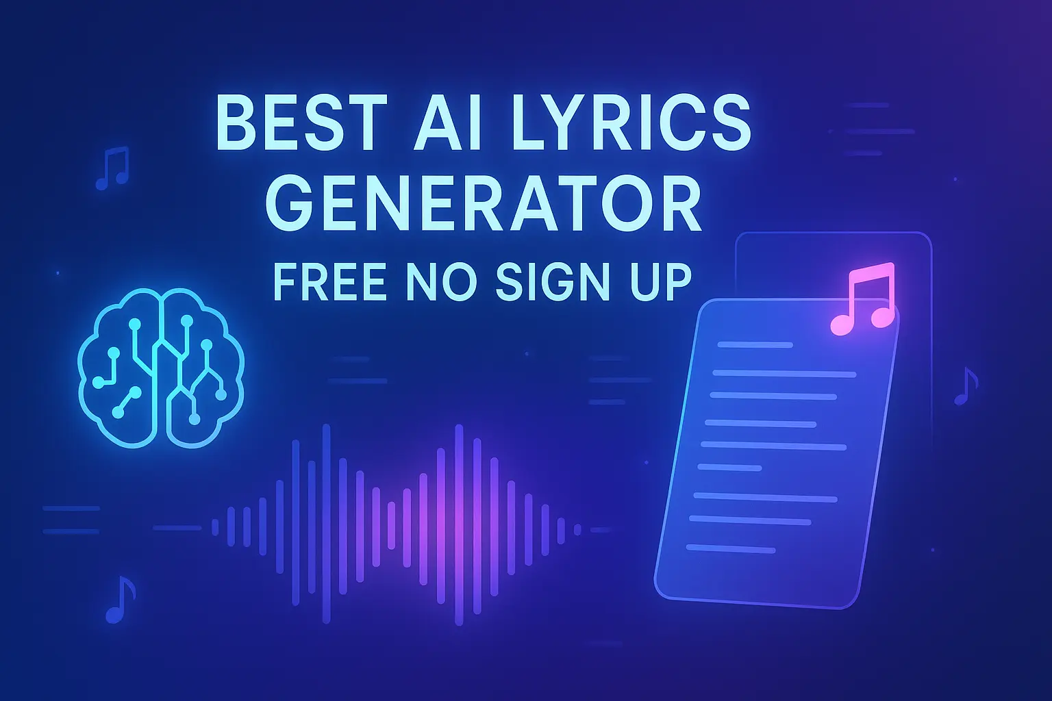 best ai lyrics generator free no sign up